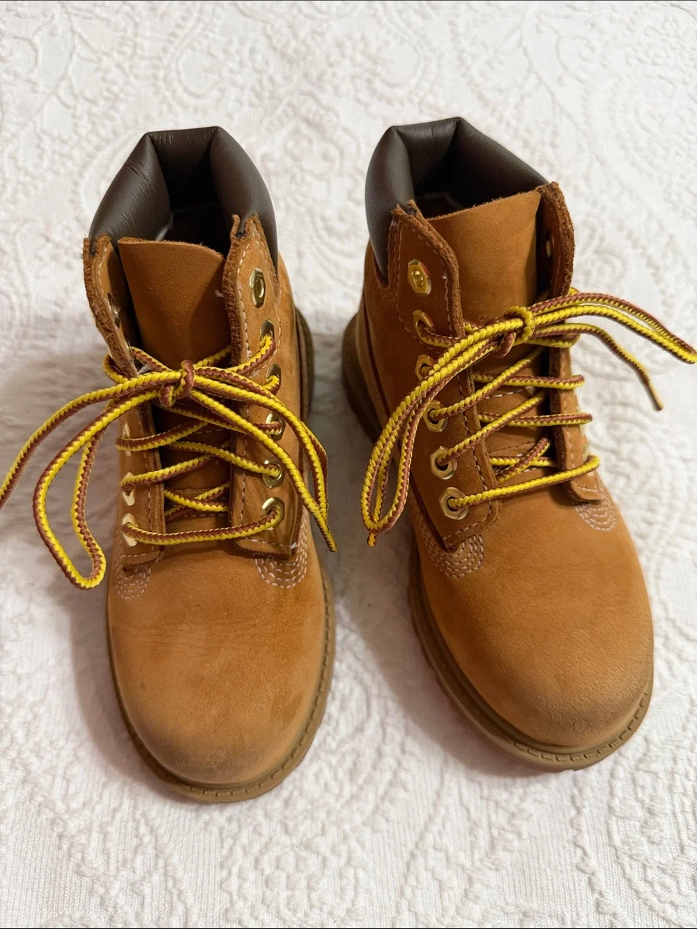 Timberland Boots Kids Size 10 (Toddler) Rust-Brown Lug Sole Lace Up Boot